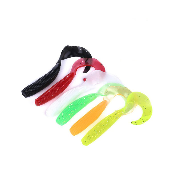 Buy Wholesale Soft Plastic Lures Grub Worms Curly Tail Mixed