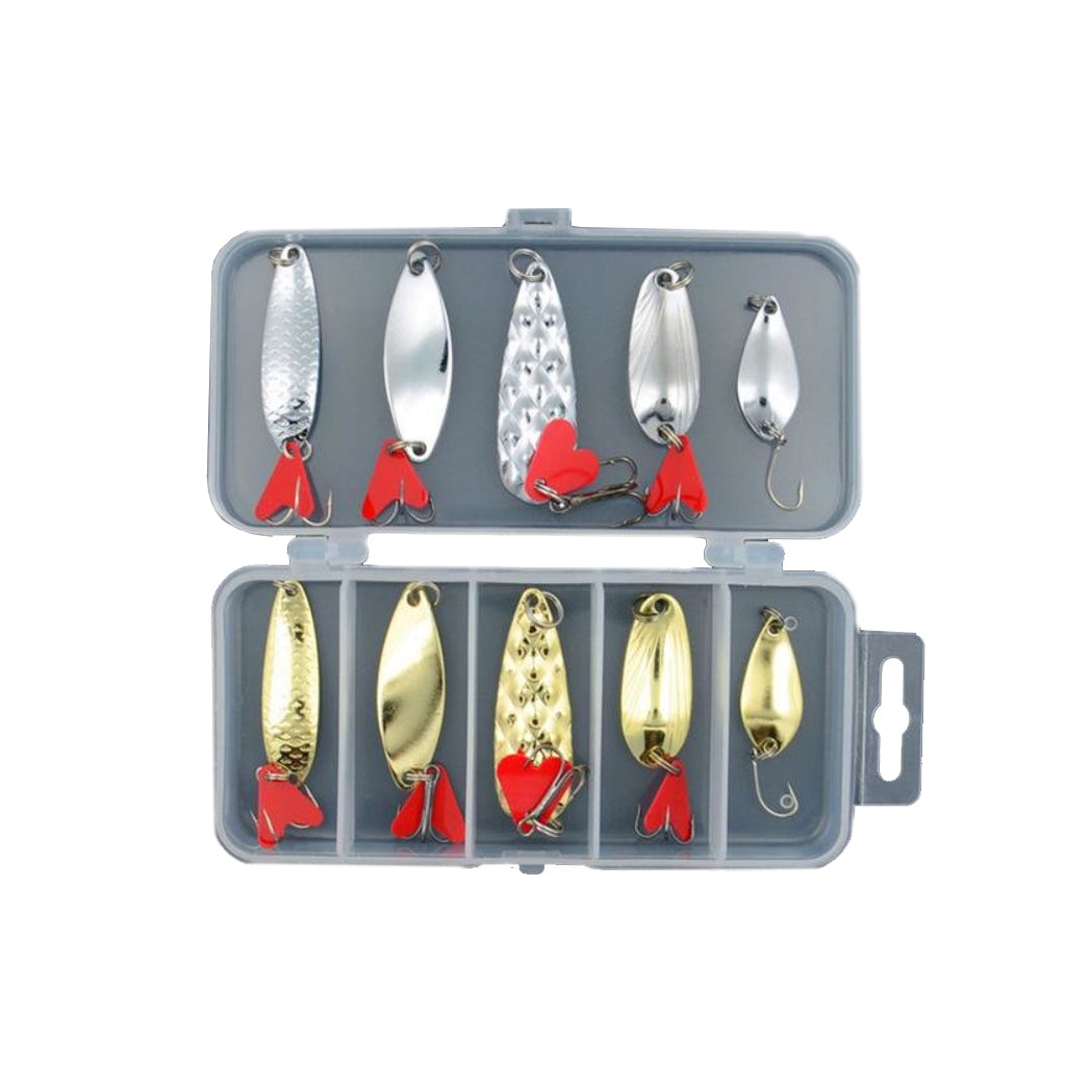 ProSeries Mixed Wobbling Spoon Set (10 Pack) – RubberBaits