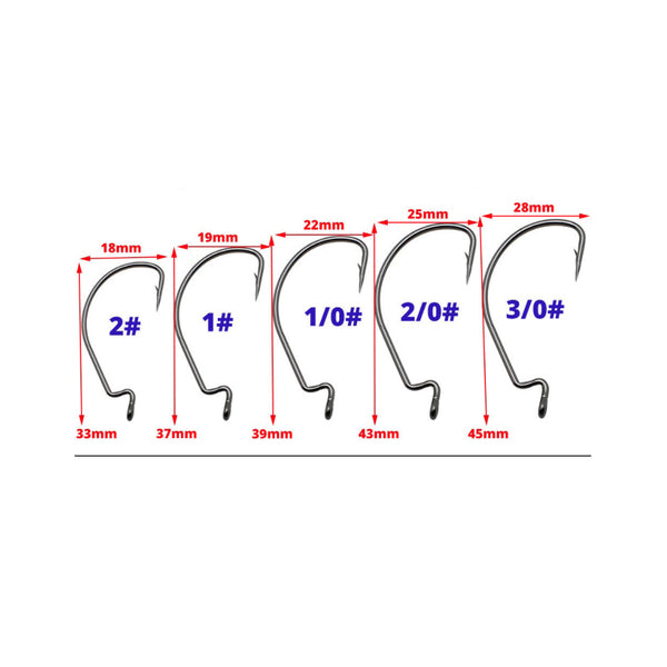 ProSeries High-Carbon Offset Hooks (Gold) - Set of 50