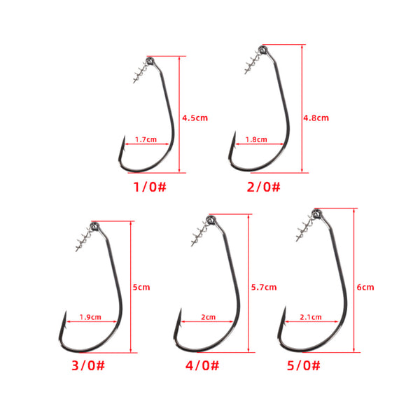 ProSeries High-Carbon Worm Hooks - Set of 100 – RubberBaits
