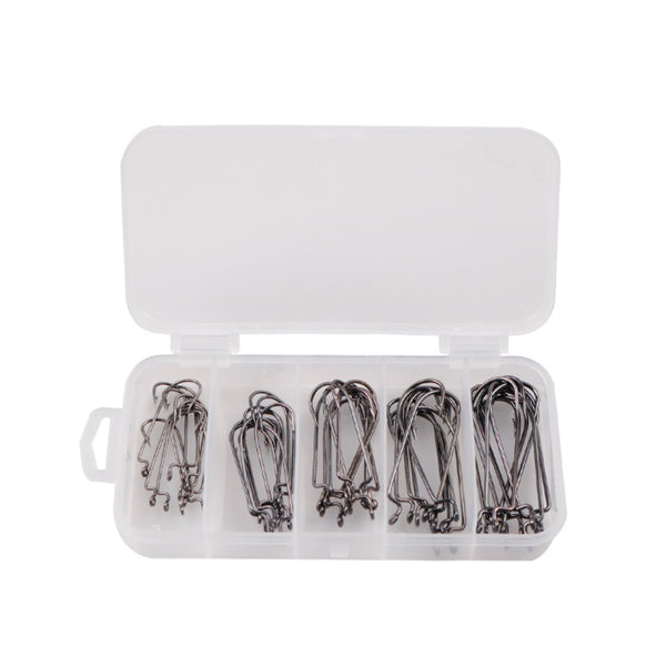 ProSeries High-Carbon Offset (Round Bend) Hooks - Set of 50