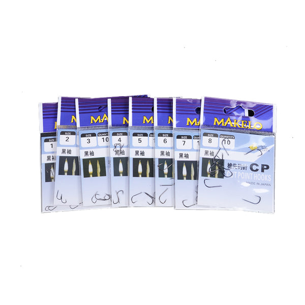 Makelo Japanese Barbless Bait Hooks - Sizes #1 - #7