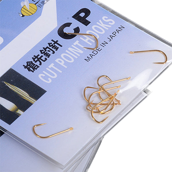 Makelo Japanese Barbless Gold Bait Hooks - Sizes #1 - #8
