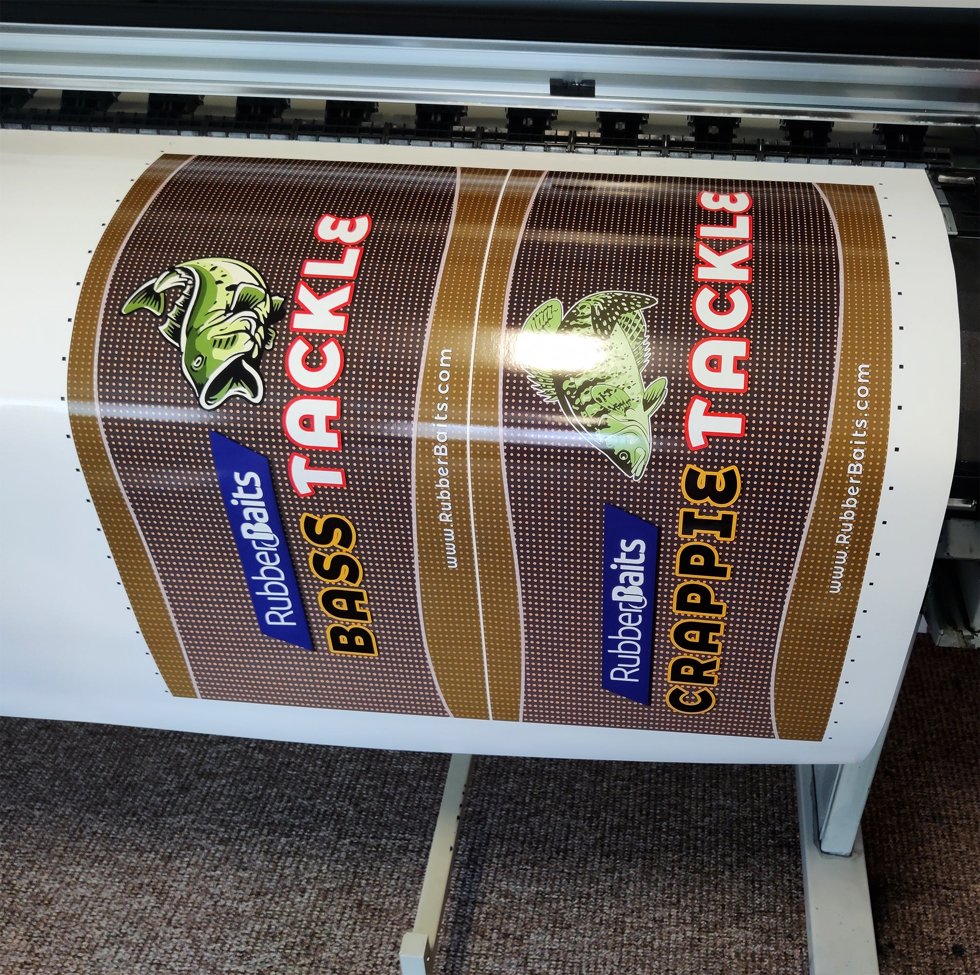 Pvc Racking Banners Custom Size Vinyl Sticky Rack Banners – RubberBaits