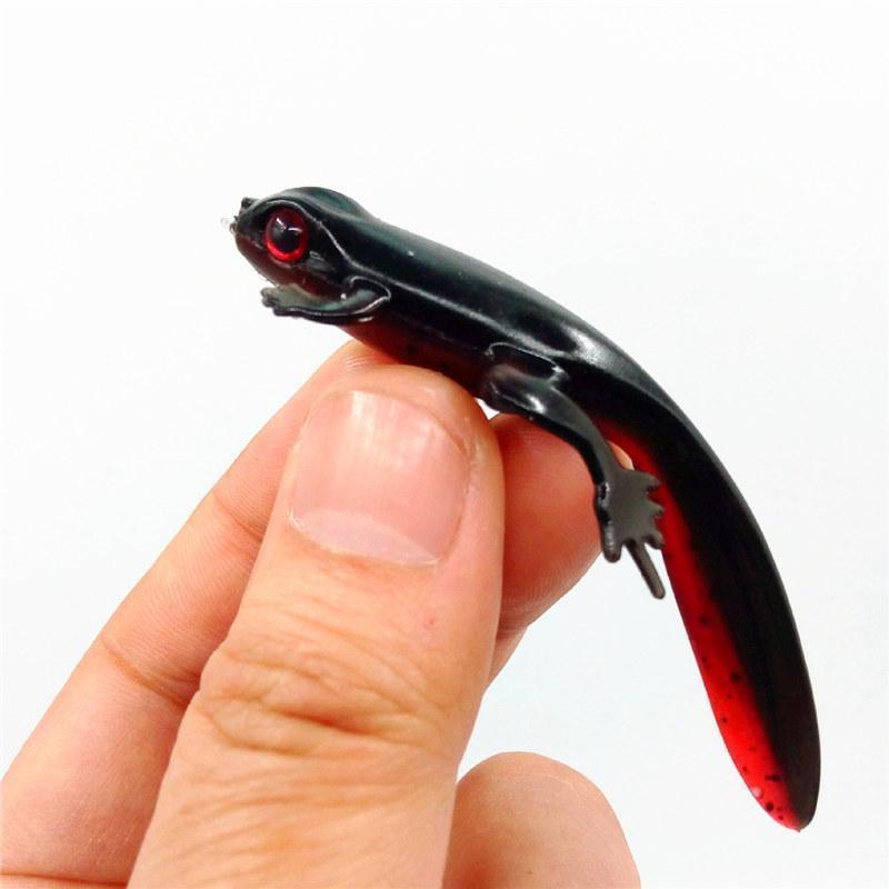 black salamander fishing lure RubberBaits 3.1" Salamander Soft Bait